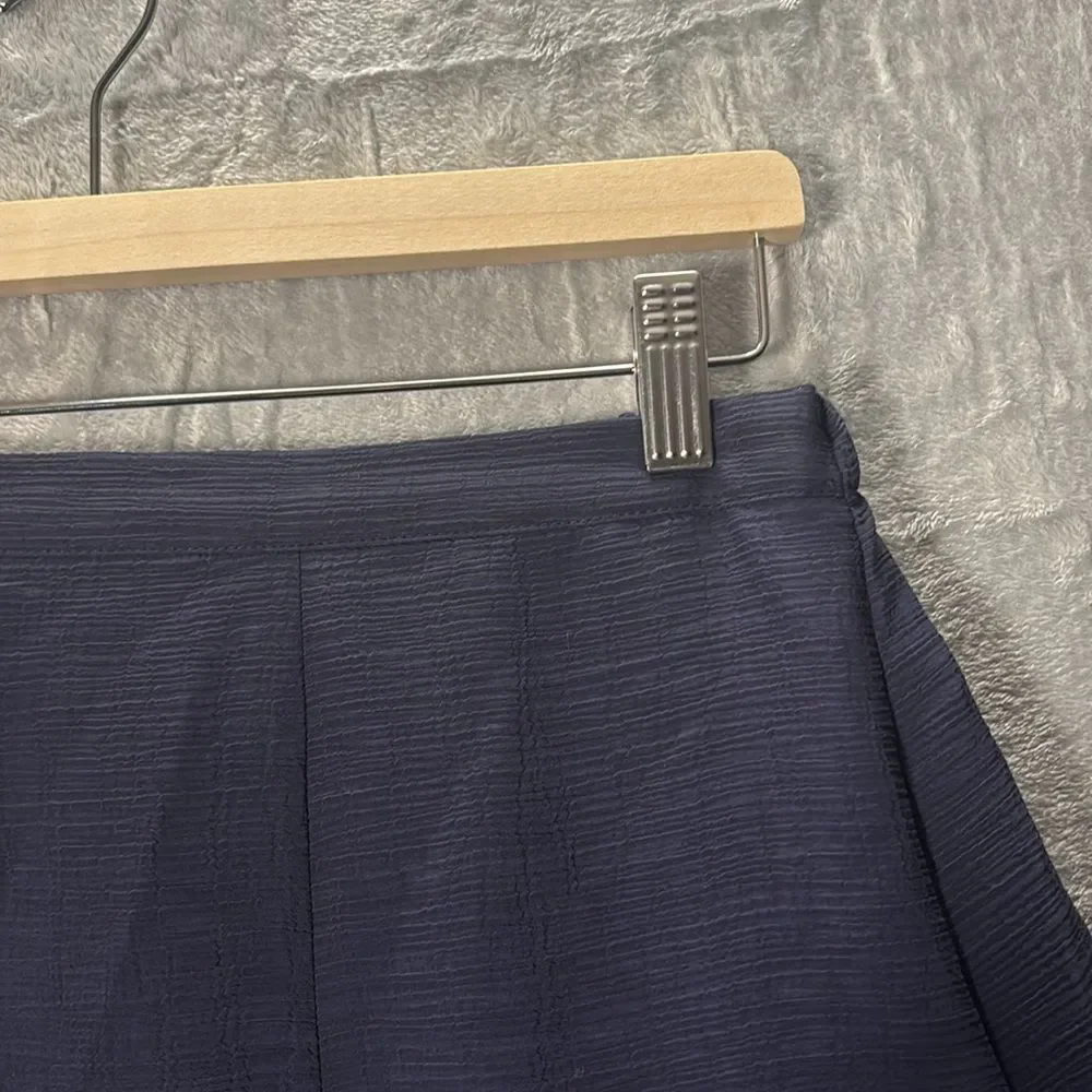 Alfred Dunner Textured Navy Green Paisley Long Skirt Size 10
